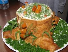 Салат “Пенек”, рецепт с фото пошаговый