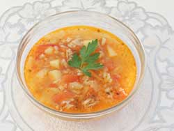 Суп  Харчо с копченой курицей