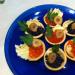 Tartlets with red caviar for the festive table