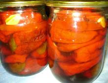 Hot pepper, pickled for the winter