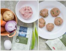 Chicken meatballs for soup recipe Chicken meatballs for soup for children