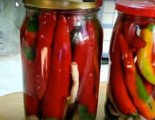Hot pepper, pickled for the winter