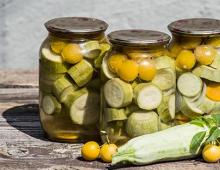 Canned zucchini for the winter: the best recipes Recipe for canning zucchini without sterilization